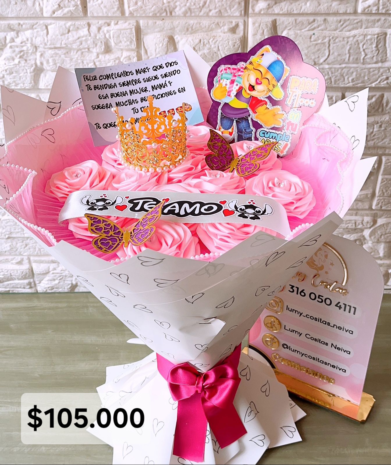 04. FLORES ETERNAS 🌹 $105.000🌹ROSADAS