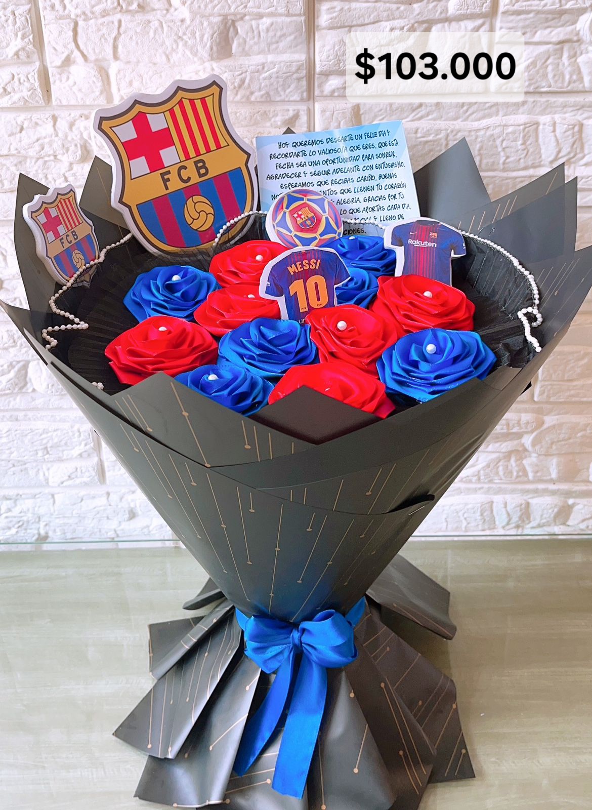 01.FLORES ETERNAS 🌹103.000 🌹ROJO Y AZUL