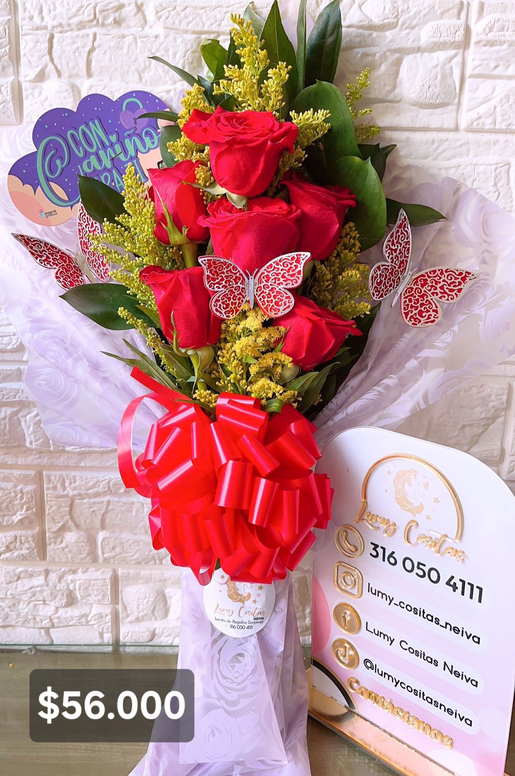 03. FLORES NATURALES 🌹 $56.000🌹 RAMO DE FLORES EN FORMA DE RAMO
